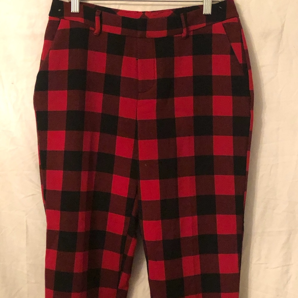 Red & Black Plaid Pants